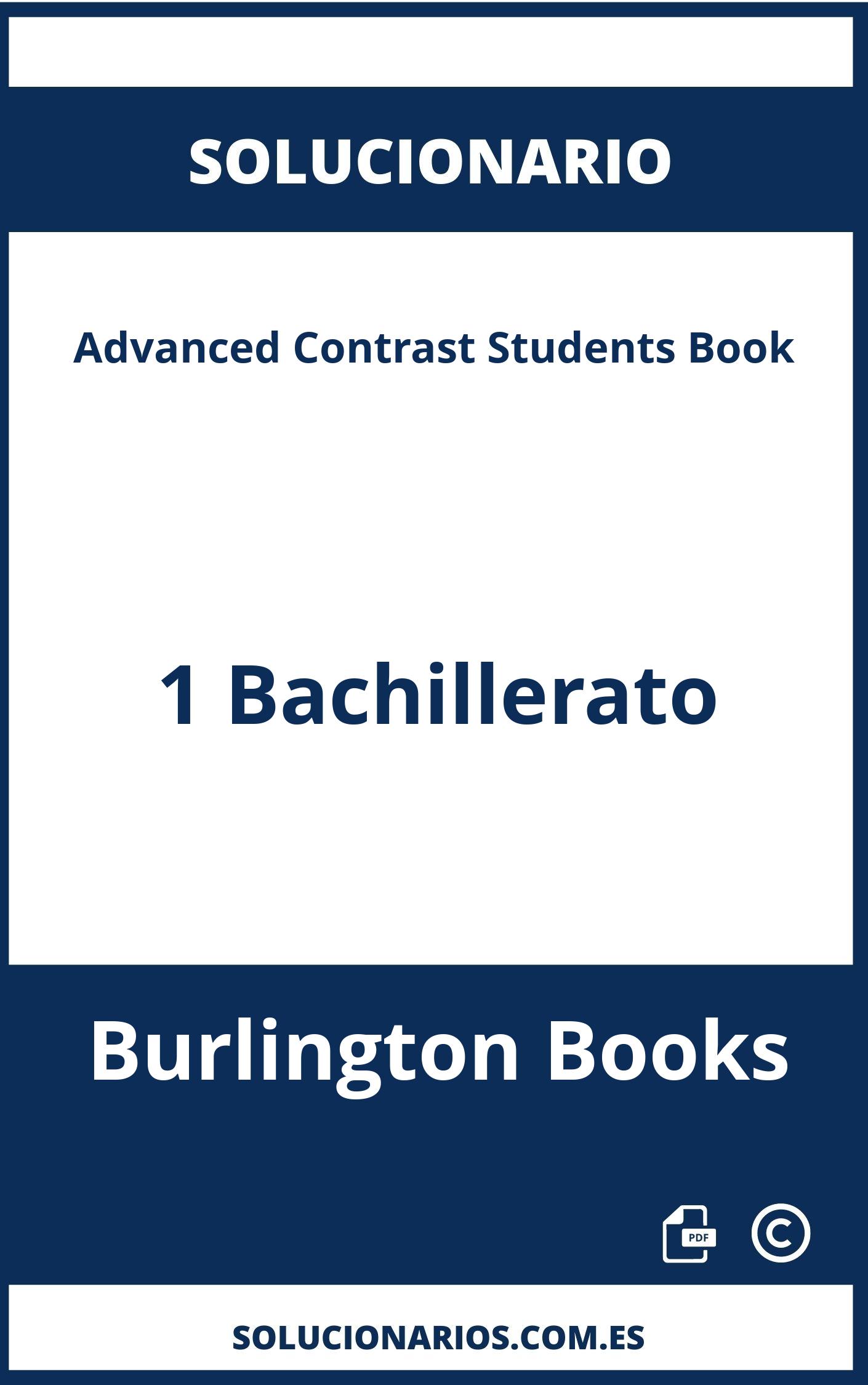 Solucionario Advanced Contrast Students Book 1 Bachillerato Burlington Books