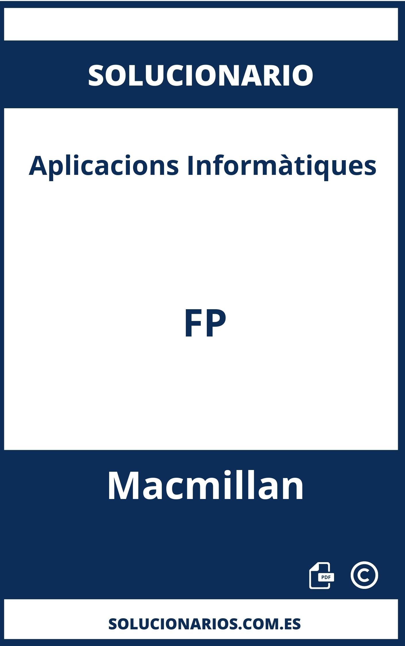 Solucionario Aplicacions Informàtiques FP Macmillan