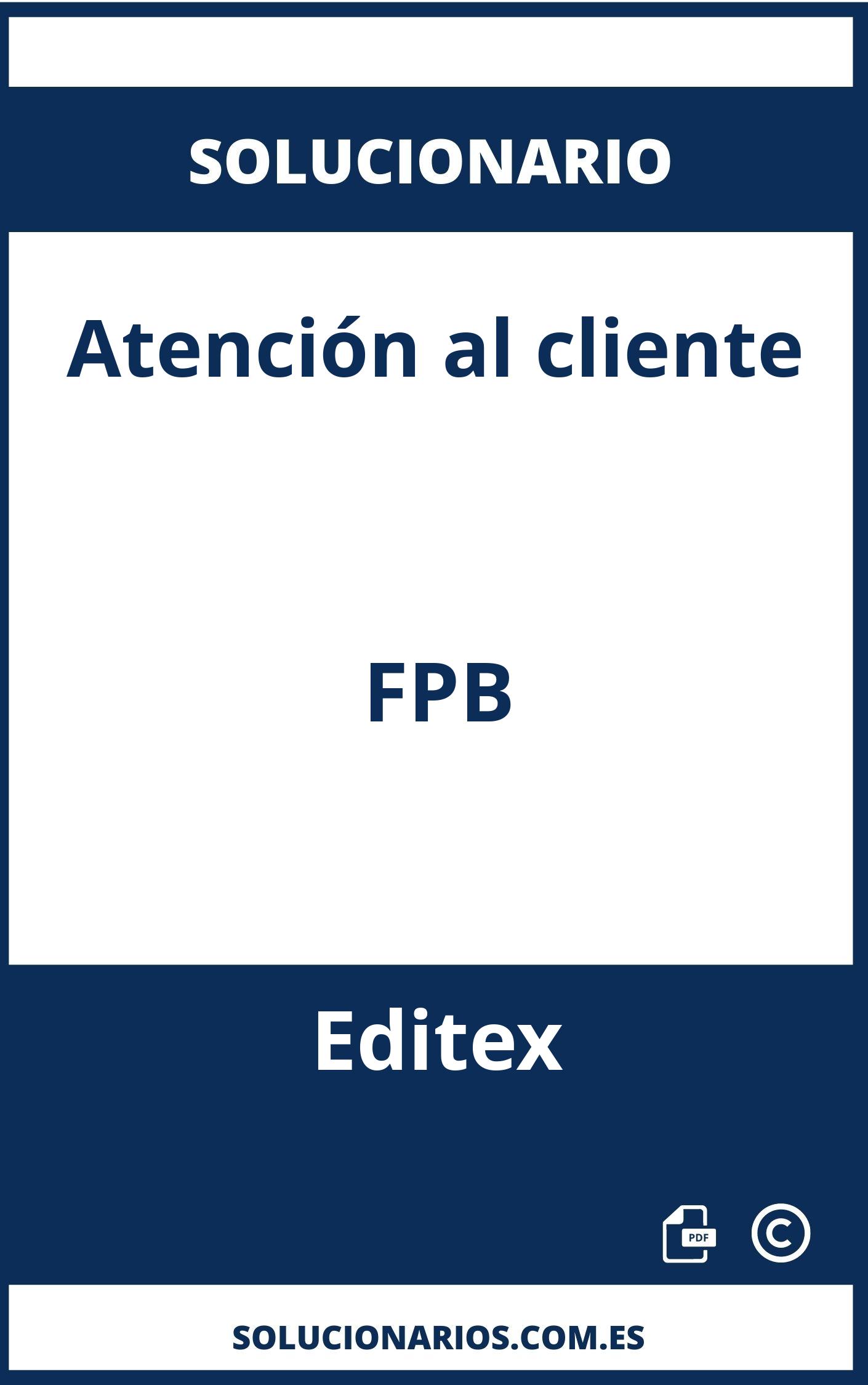 Solucionario Atención al cliente FPB Editex