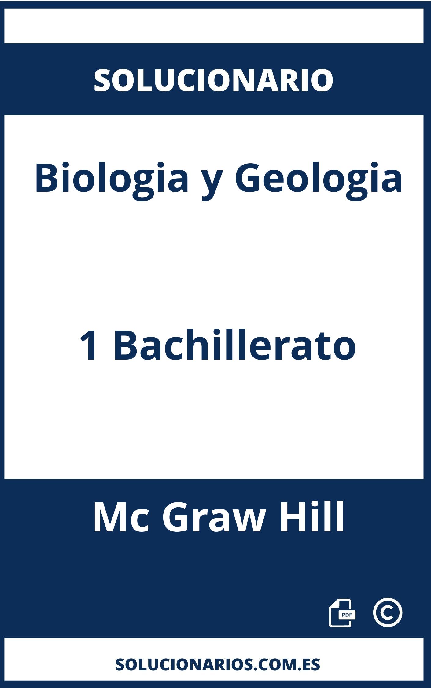 Solucionario Biologia y Geologia 1 Bachillerato Mc Graw Hill