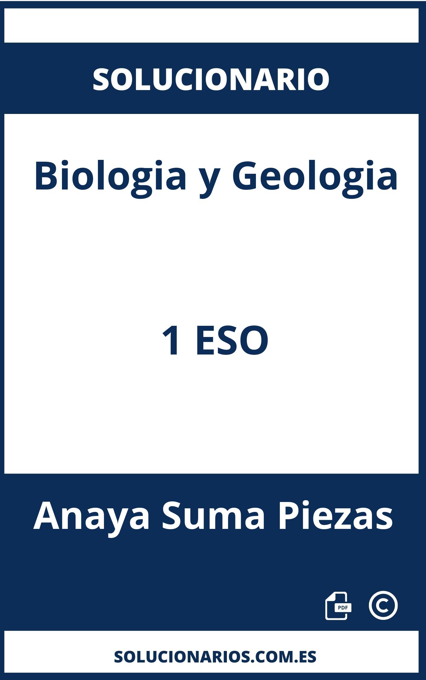 Solucionario De Biologia Y Geologia 1 ESO Anaya Suma Piezas