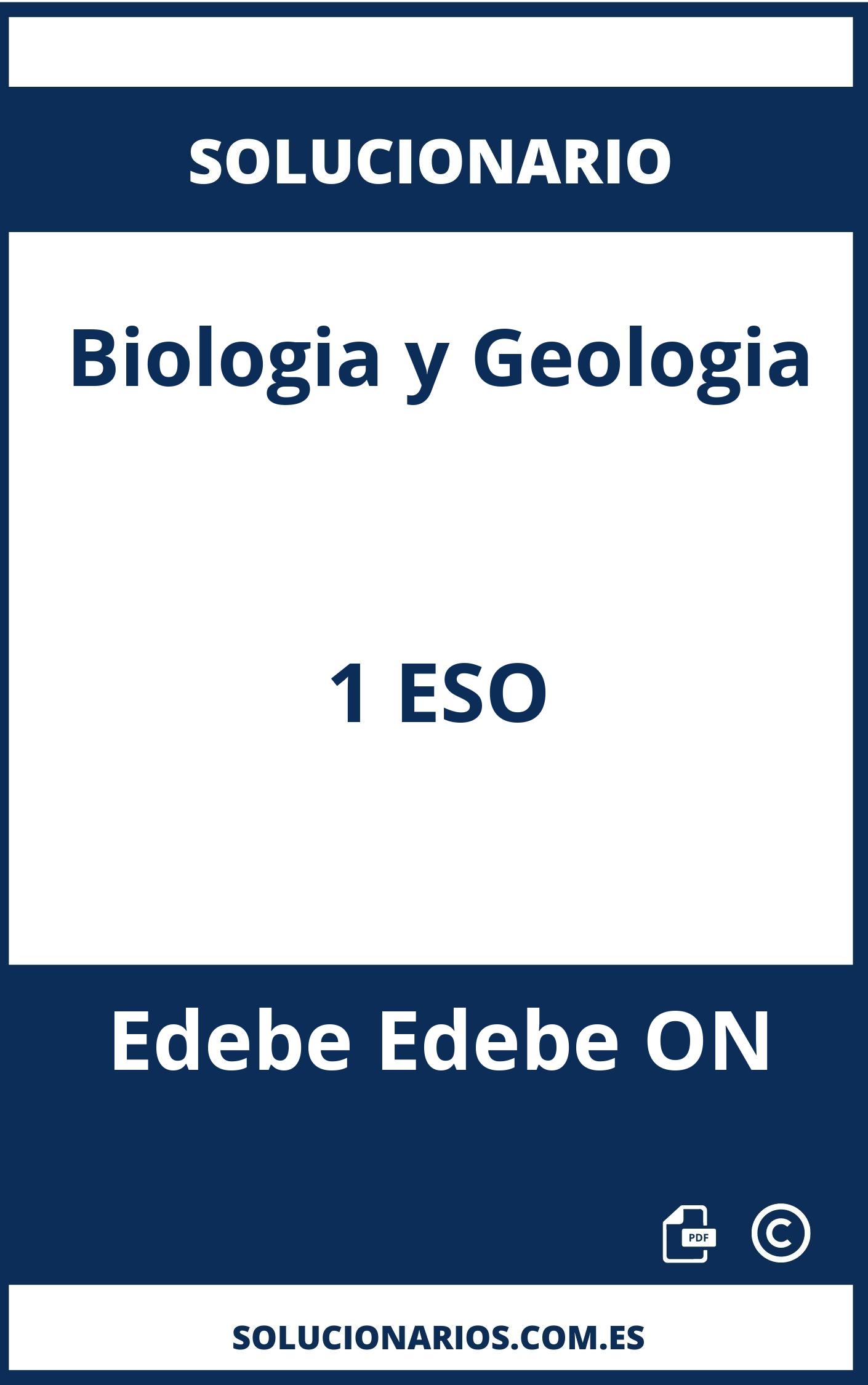 Solucionario Biologia y Geologia 1 ESO Edebe Edebe ON