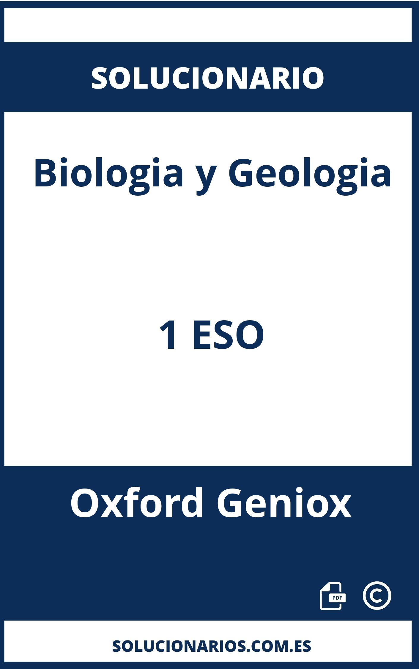 Solucionario Biologia y Geologia 1 ESO Oxford Geniox
