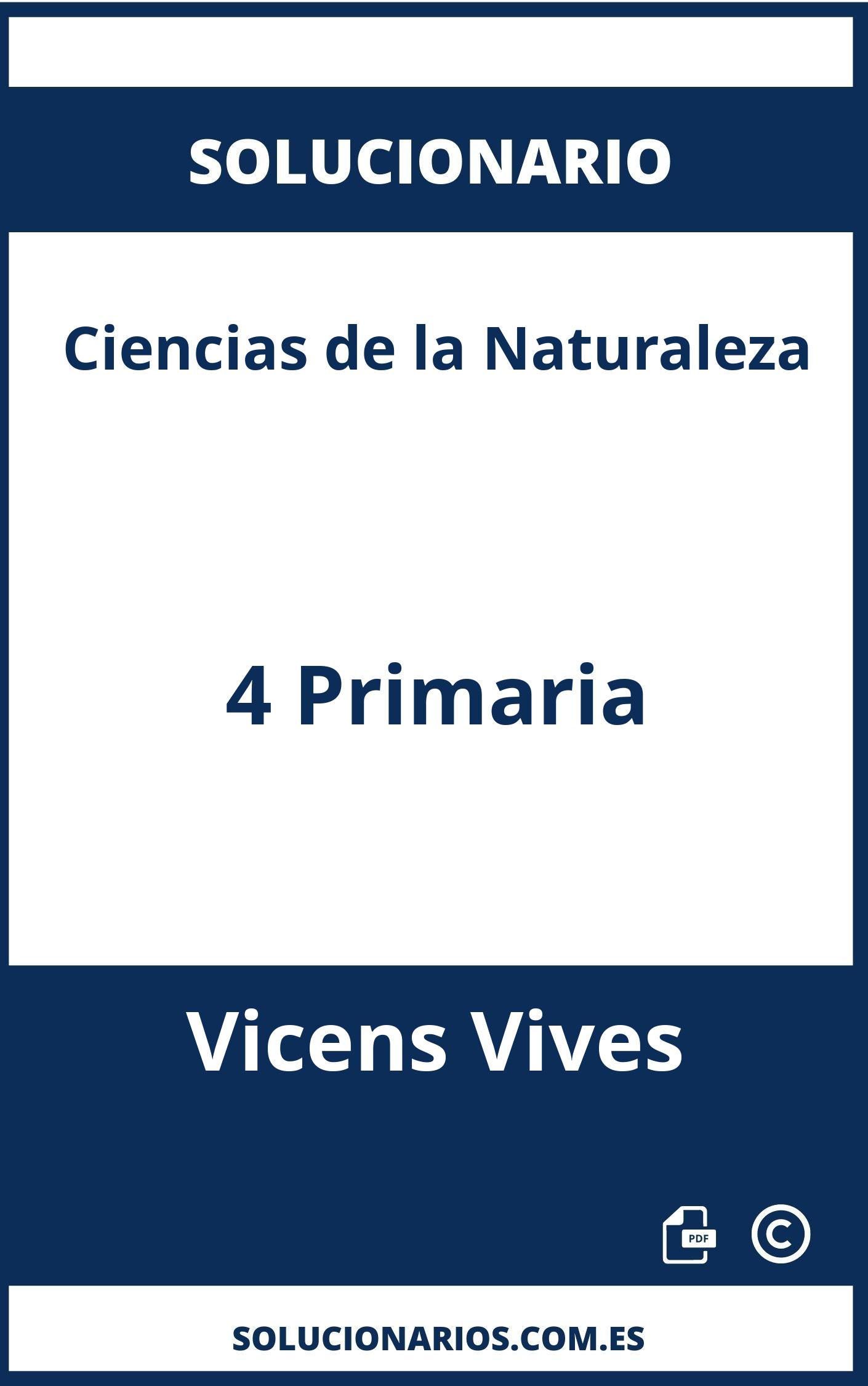 Solucionario Ciencias de la Naturaleza 4 Primaria Vicens Vives