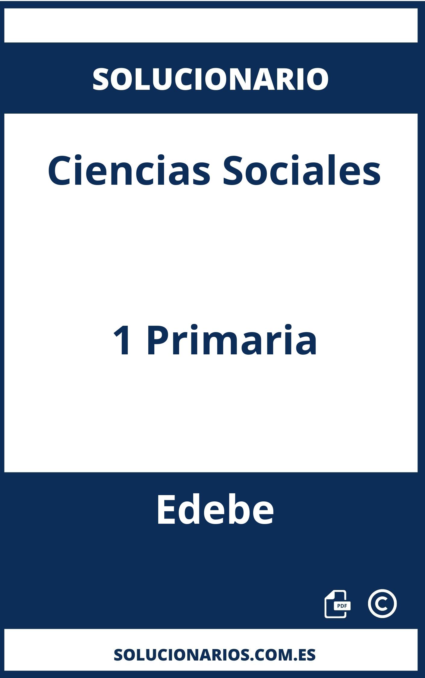 Solucionario Ciencias Sociales 1 Primaria Edebe