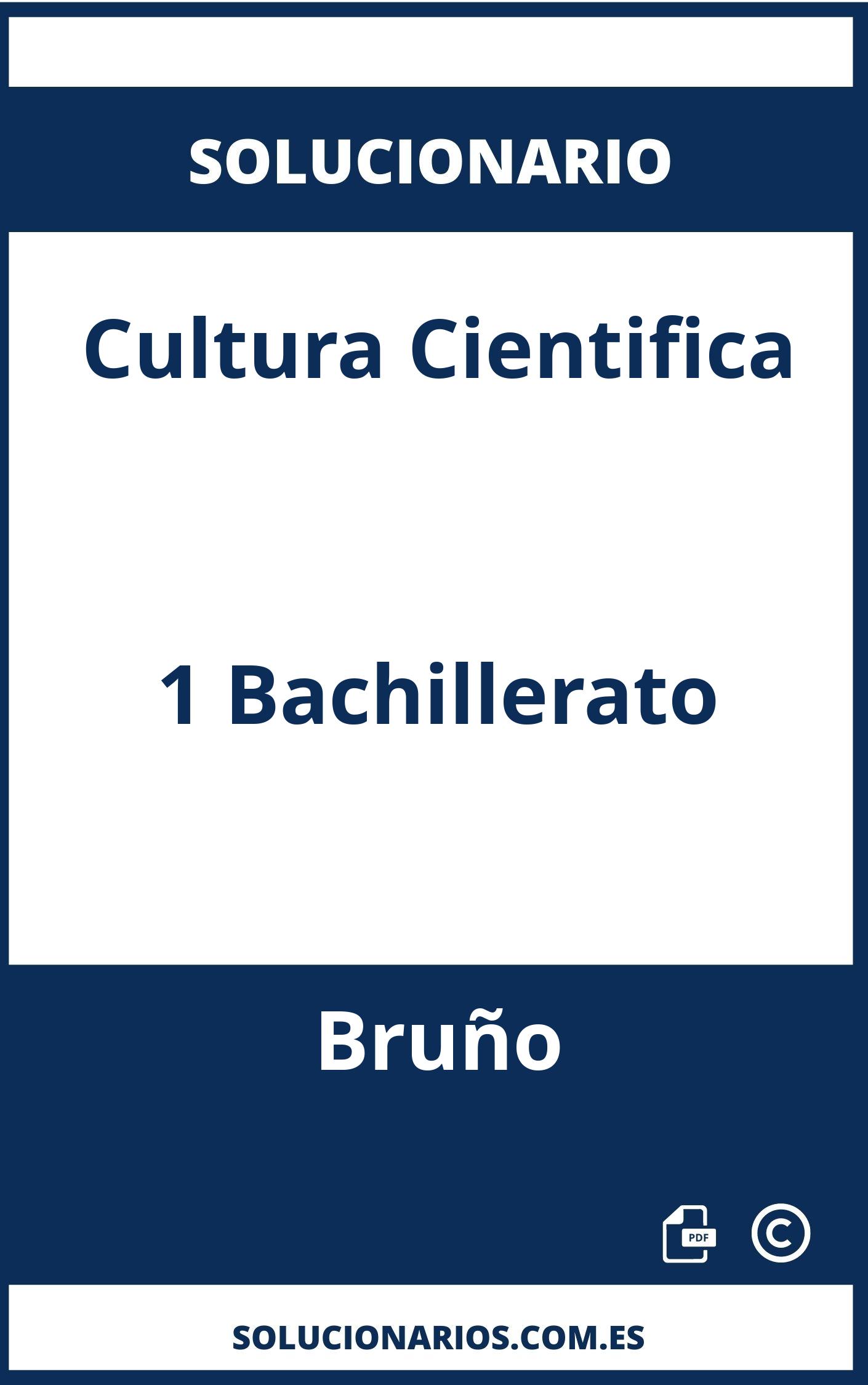 Solucionario Cultura Cientifica 1 Bachillerato Bruño