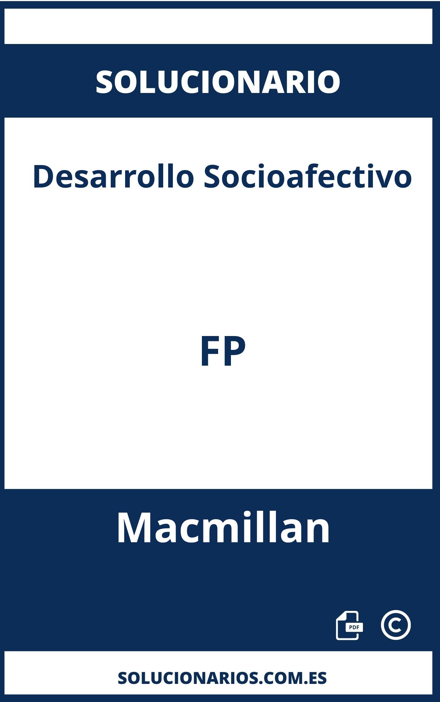 Solucionario Desarrollo Socioafectivo FP Macmillan