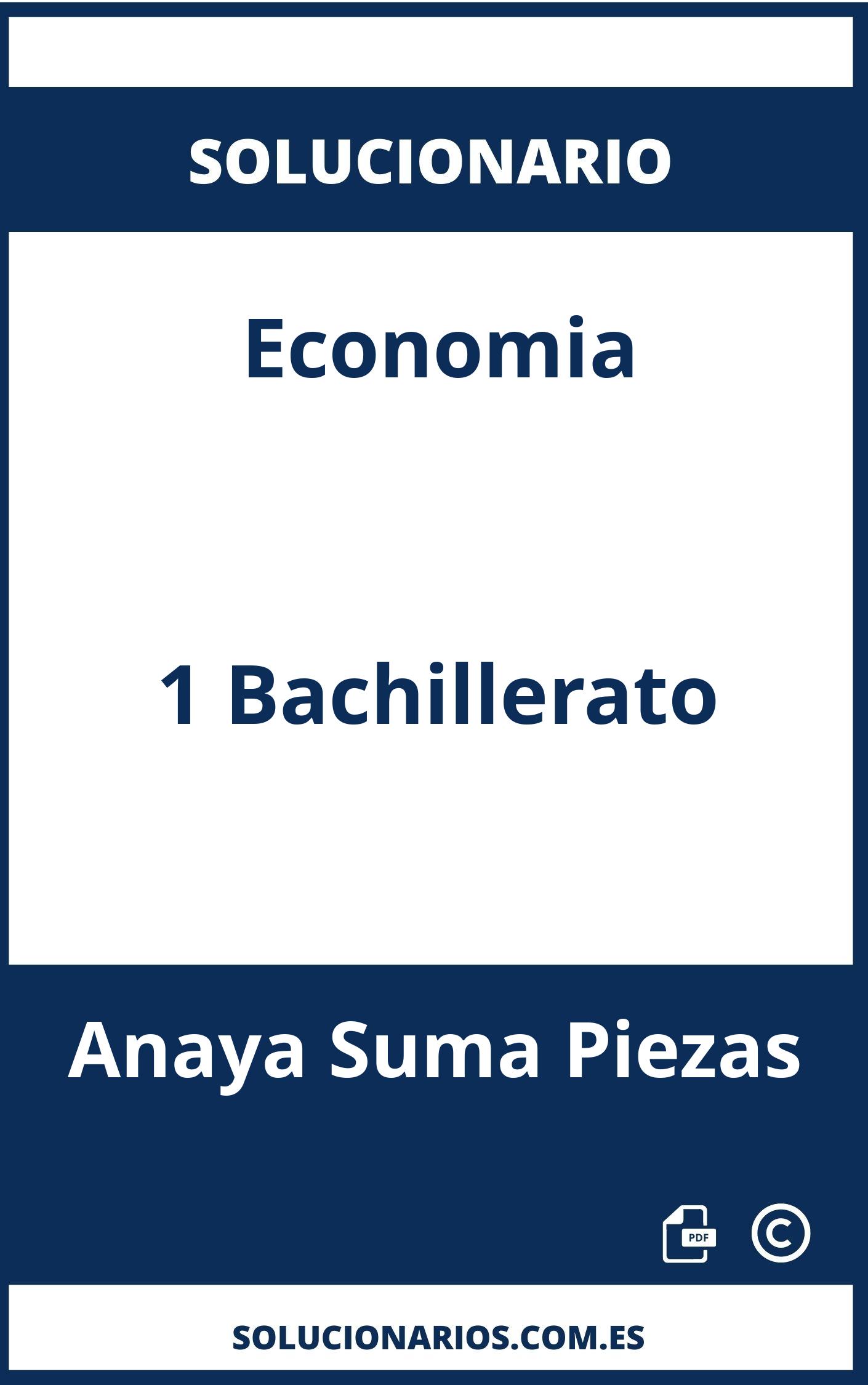 Solucionario Economia 1 Bachillerato Anaya Suma Piezas