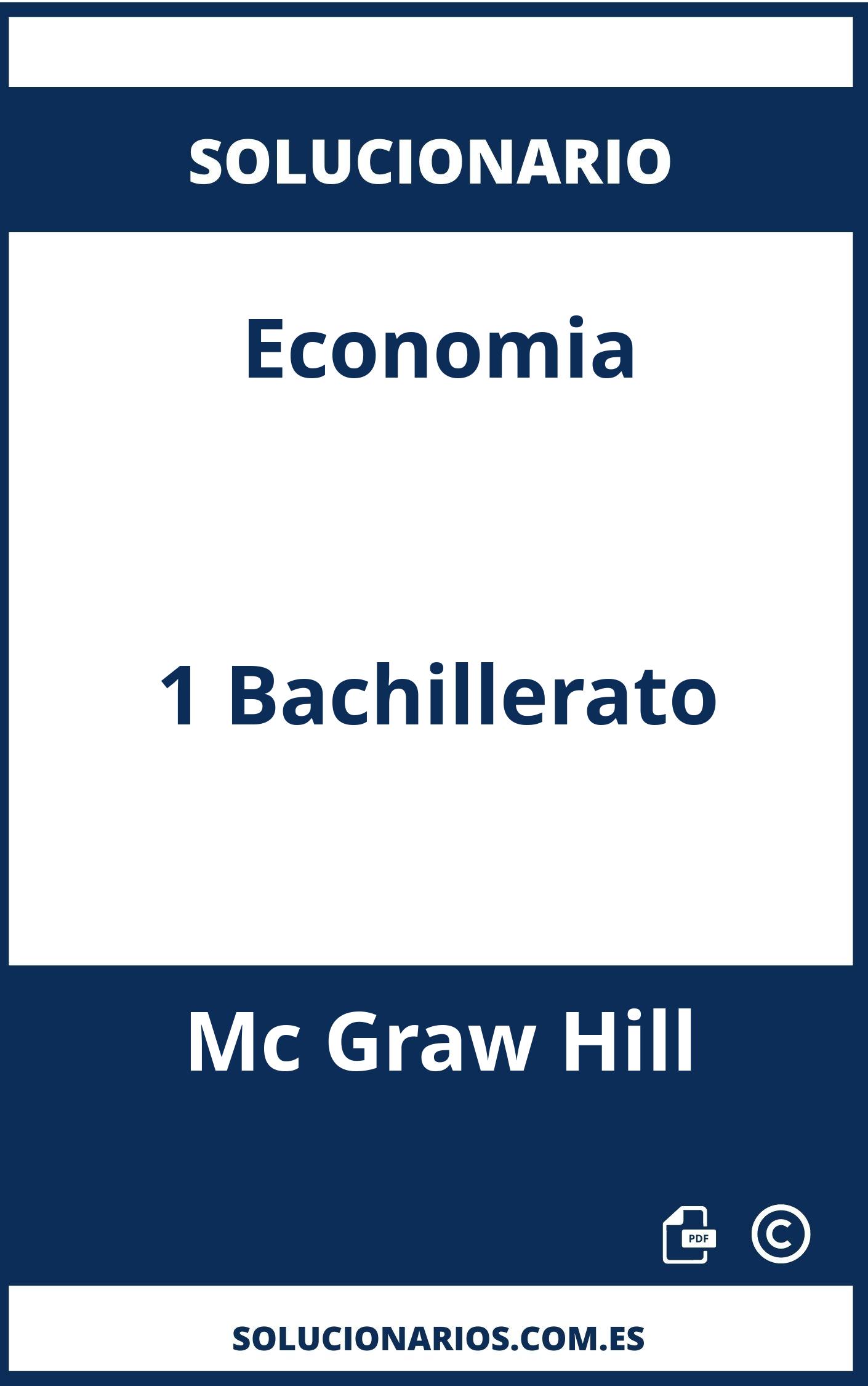 Solucionario Economia 1 Bachillerato Mc Graw Hill