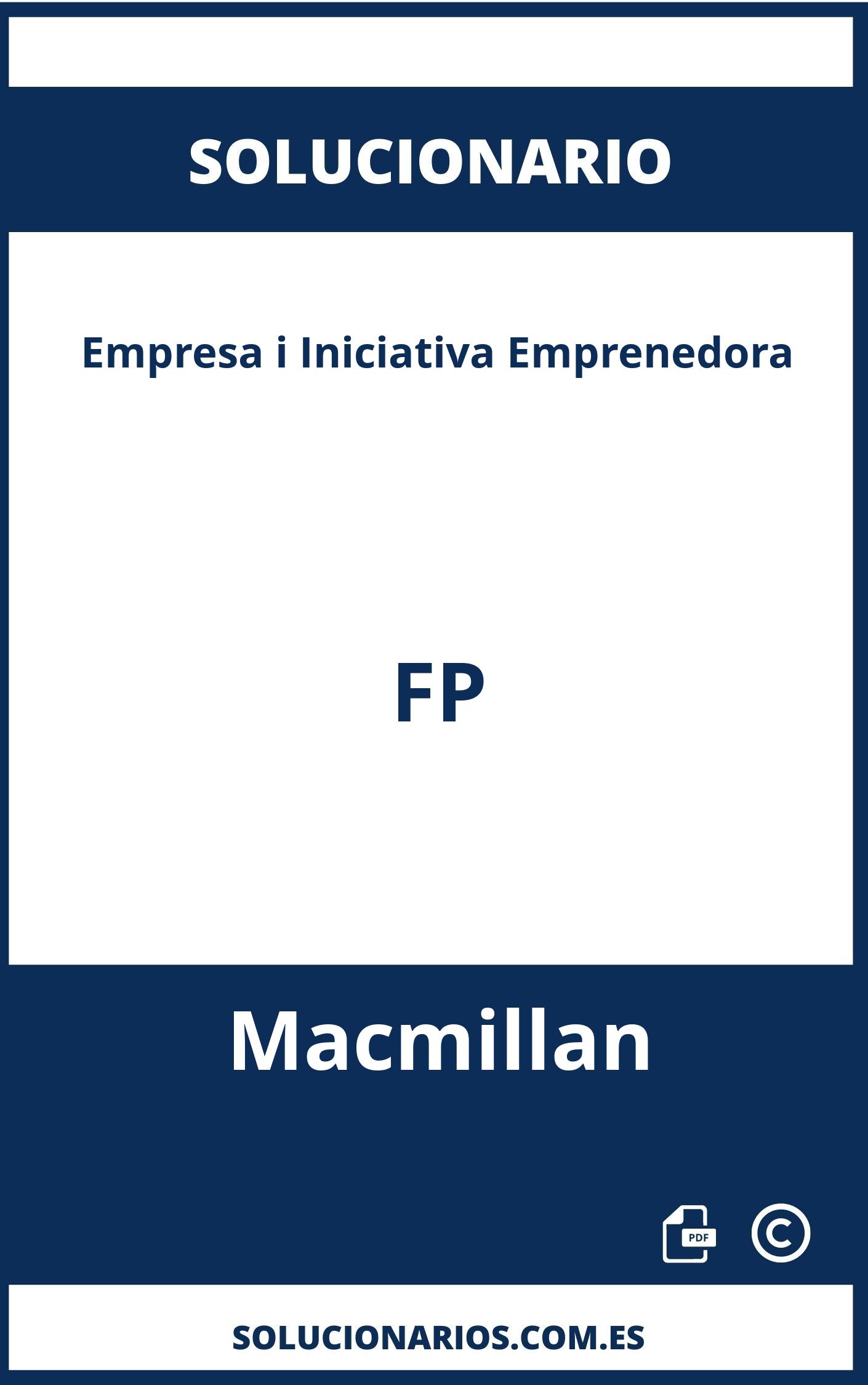 Solucionario Empresa i Iniciativa Emprenedora FP Macmillan