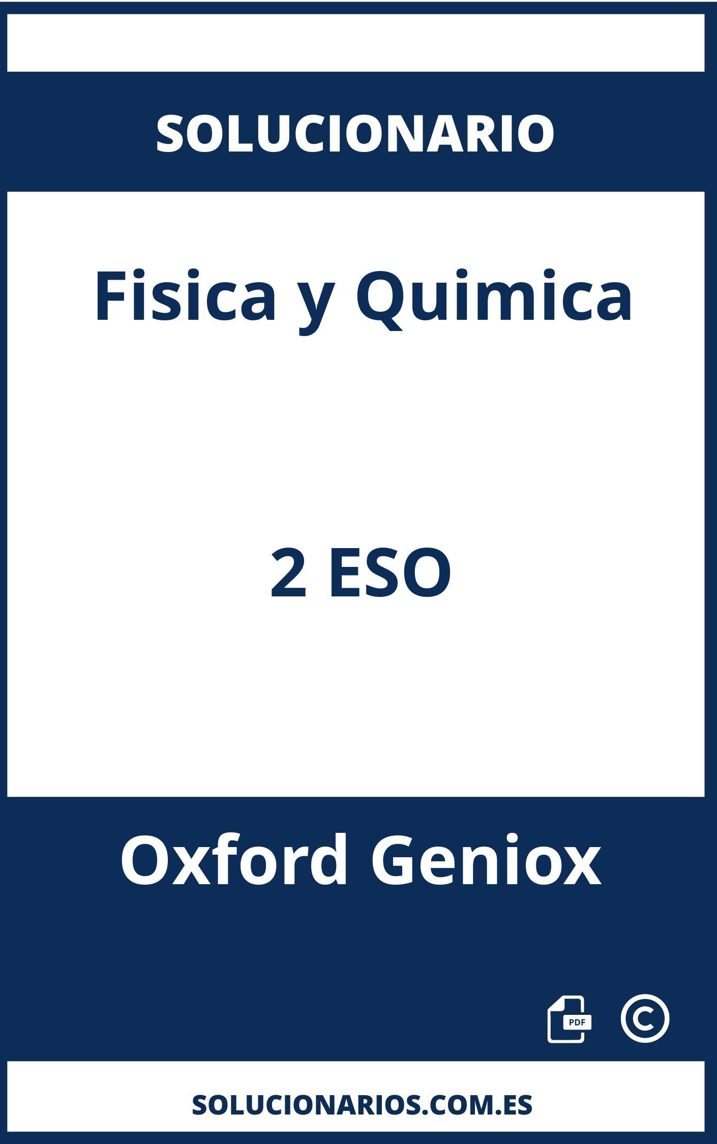 Solucionario De Fisica Y Quimica 2 Eso Oxford Geniox 4197