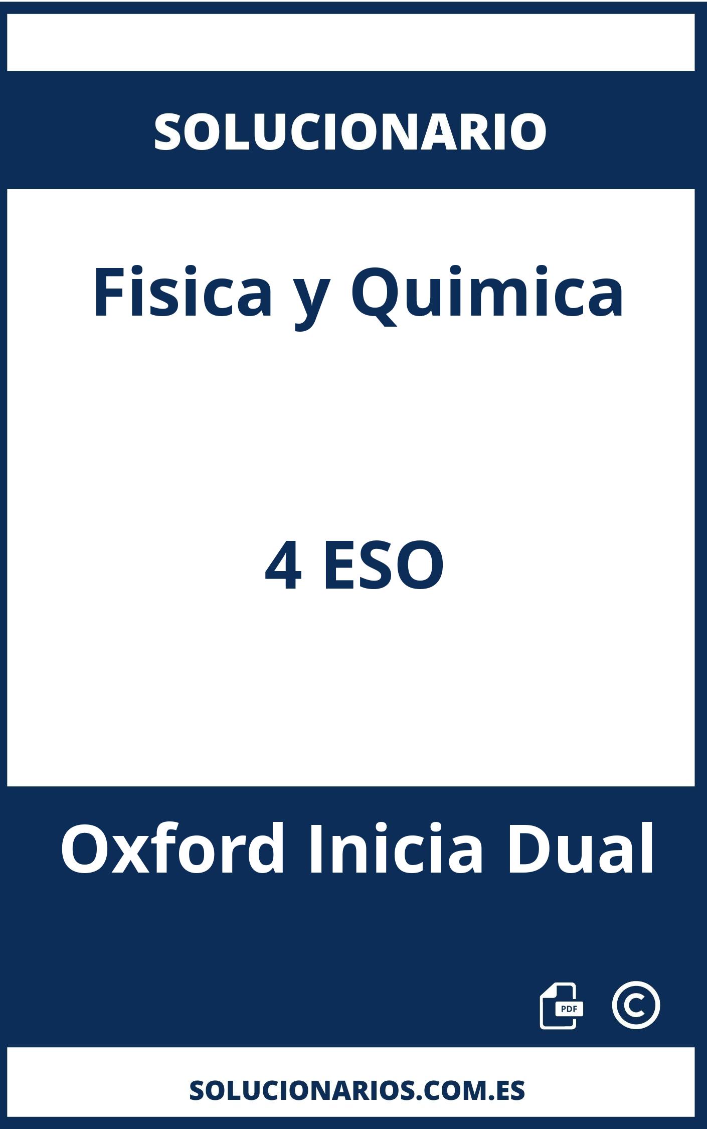 Solucionario Fisica y Quimica 4 ESO Oxford Inicia Dual