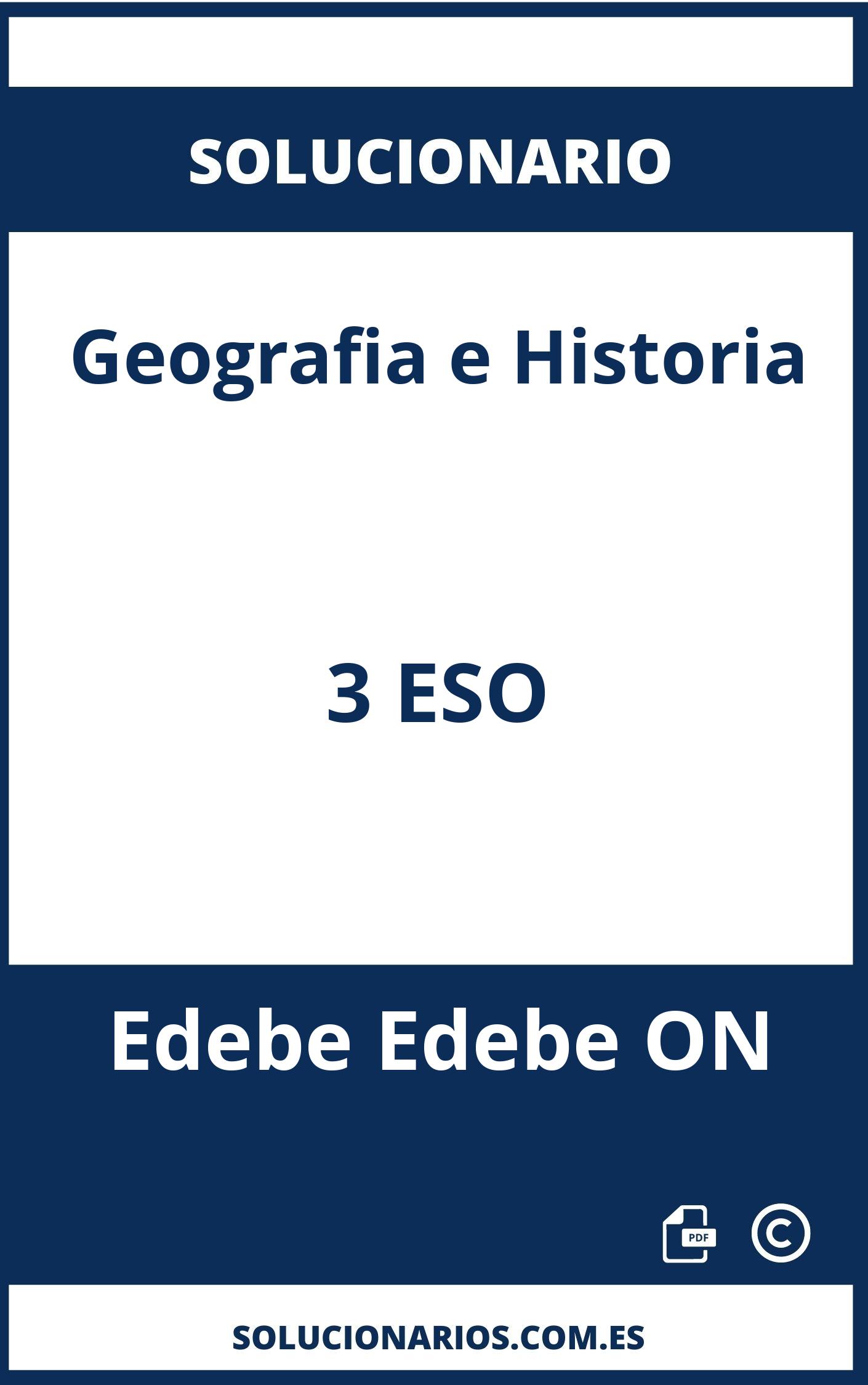 Solucionario Geografia e Historia 3 ESO Edebe Edebe ON