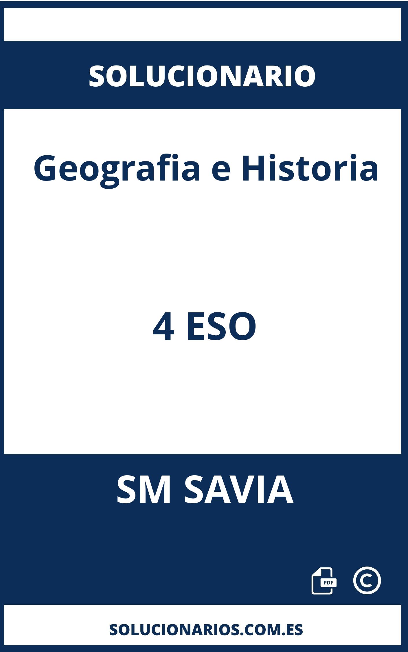 Solucionario Geografia e Historia 4 ESO SM SAVIA