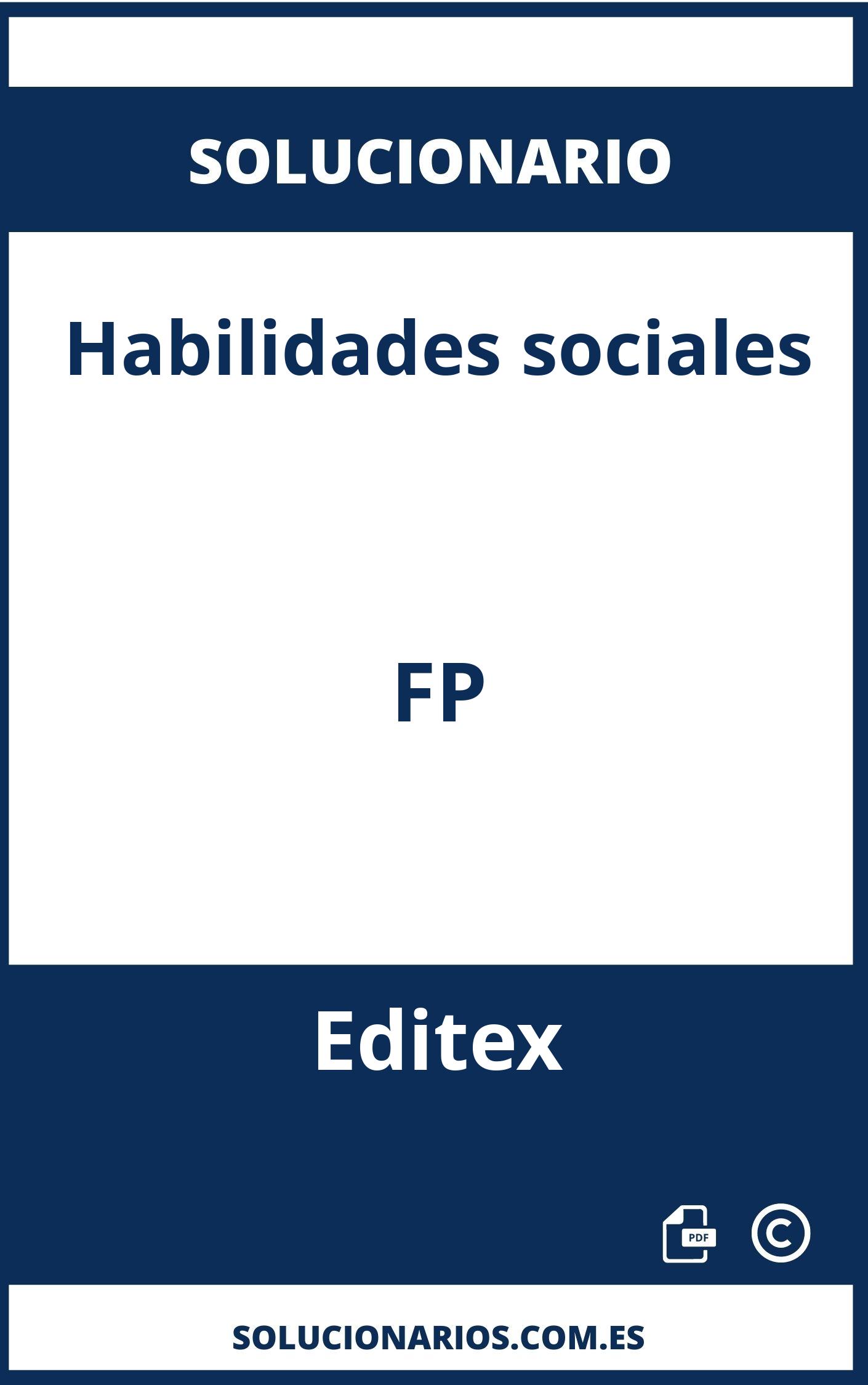 Solucionario Habilidades sociales FP Editex