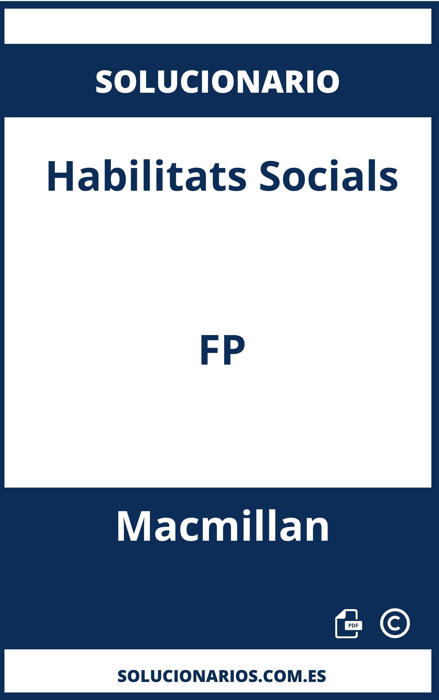 Solucionario Habilitats Socials FP Macmillan
