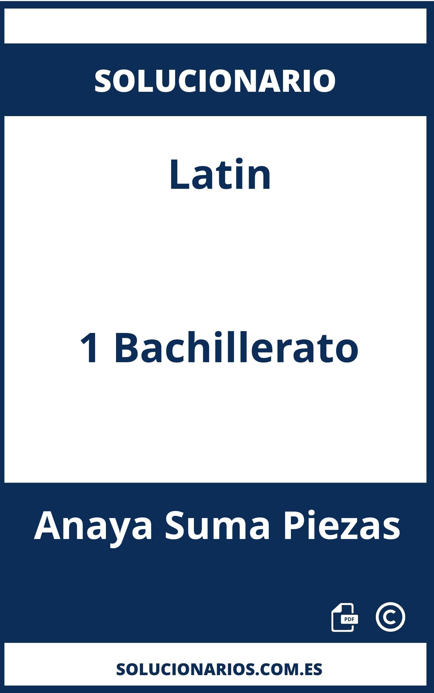 Solucionario Latin 1 Bachillerato Anaya Suma Piezas