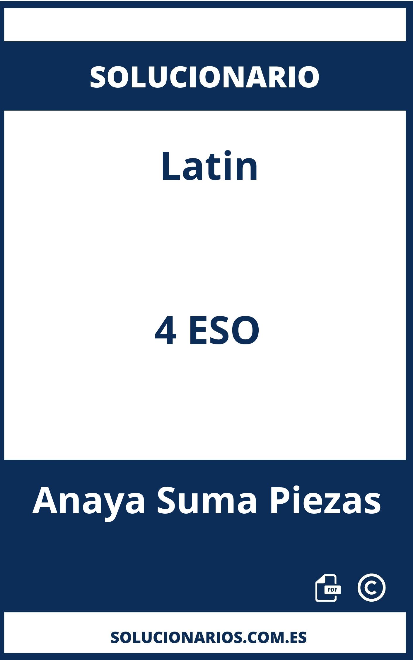 Solucionario Latin 4 ESO Anaya Suma Piezas