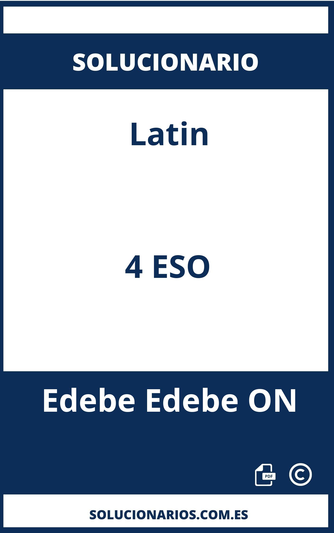 Solucionario Latin 4 ESO Edebe Edebe ON