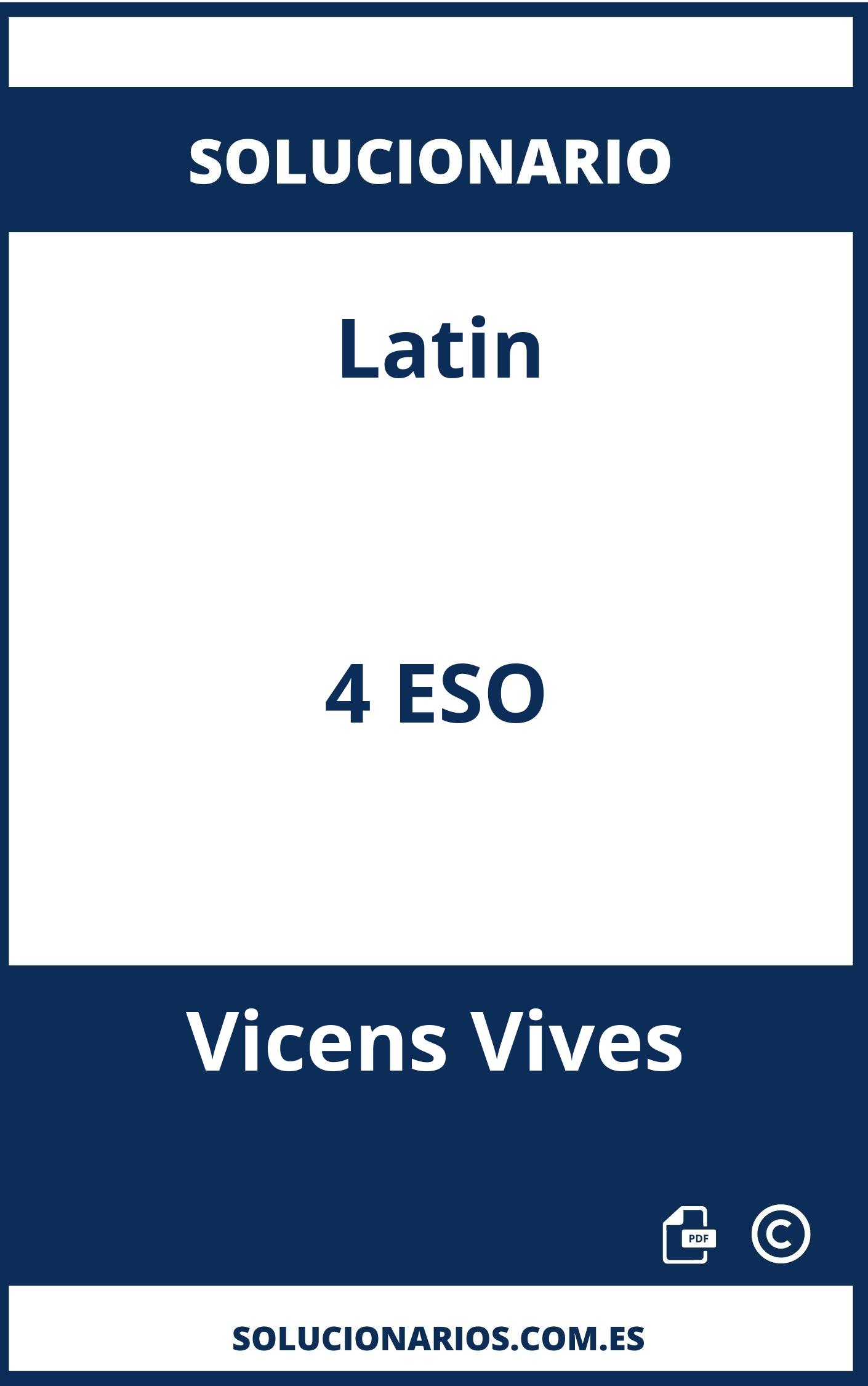 Solucionario Latin 4 ESO Vicens Vives