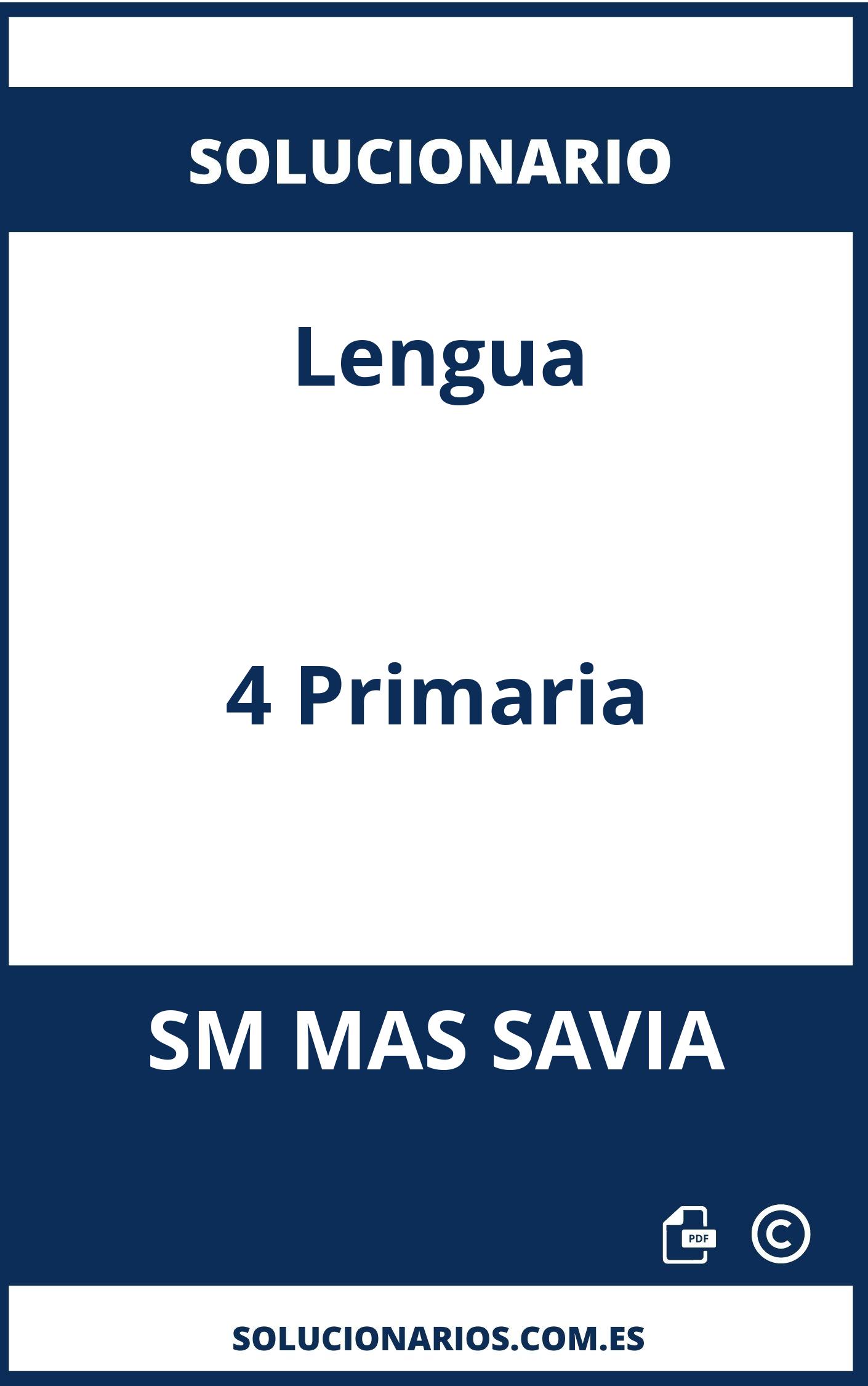 Solucionario Lengua 4 Primaria SM MAS SAVIA