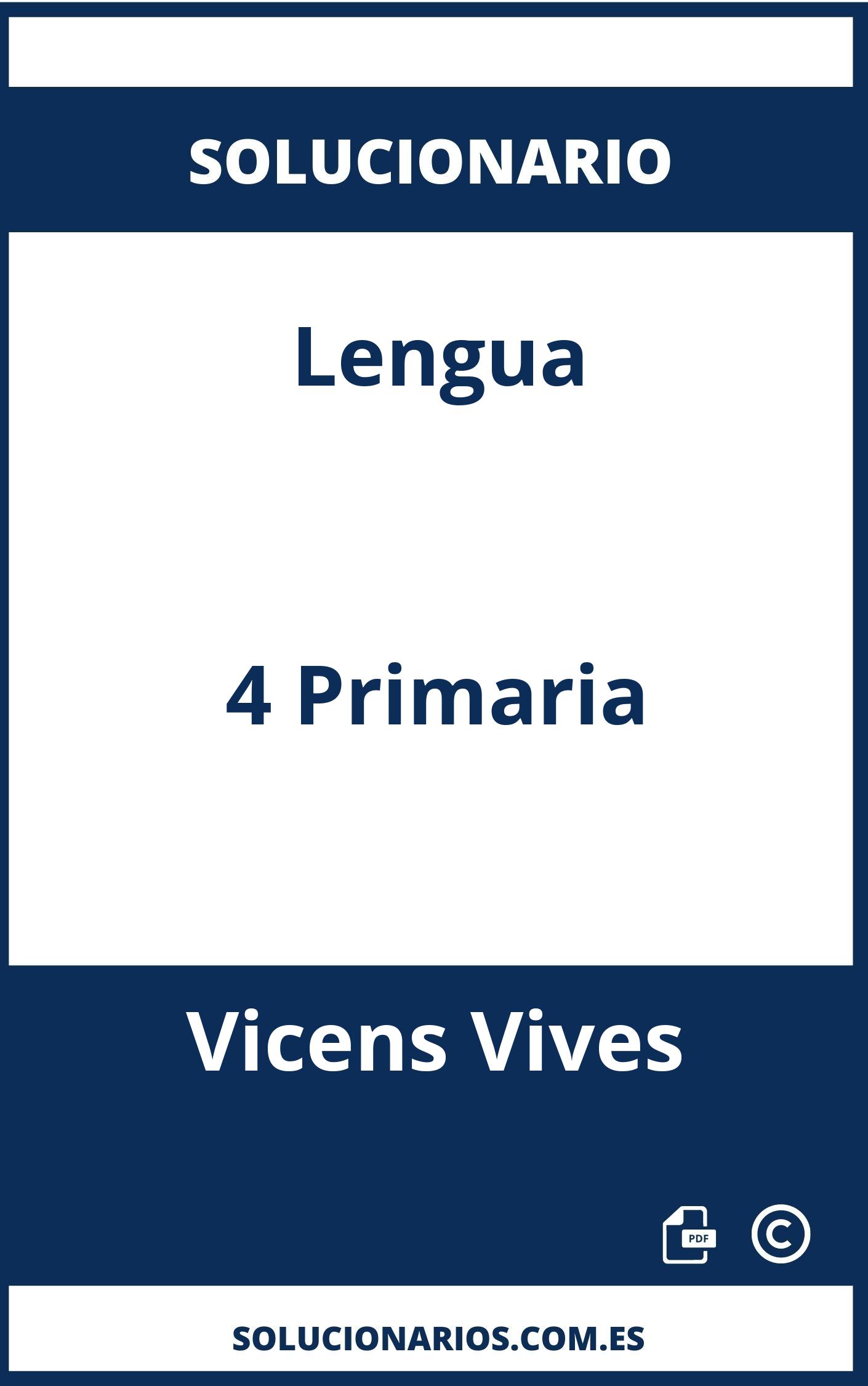 Solucionario Lengua 4 Primaria Vicens Vives