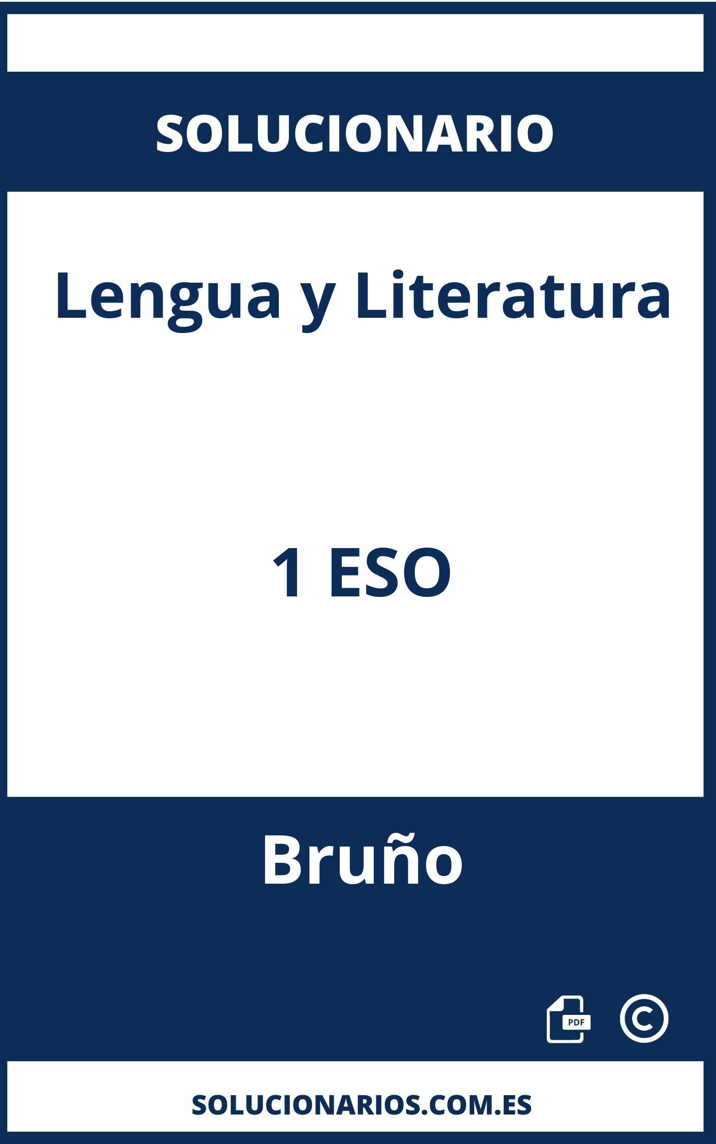 Solucionario Lengua y Literatura 1 ESO Bruño