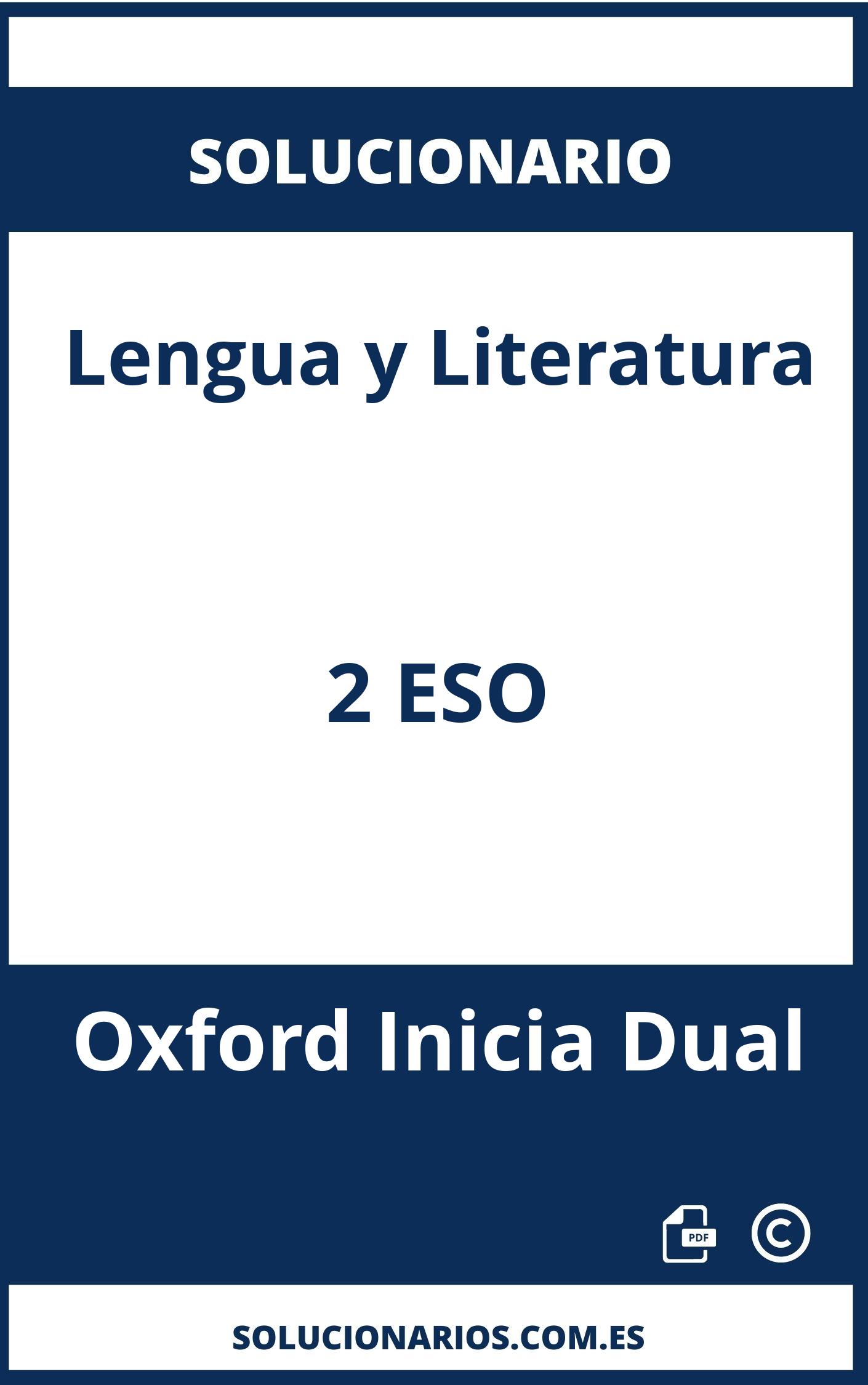 Solucionario Lengua y Literatura 2 ESO Oxford Inicia Dual