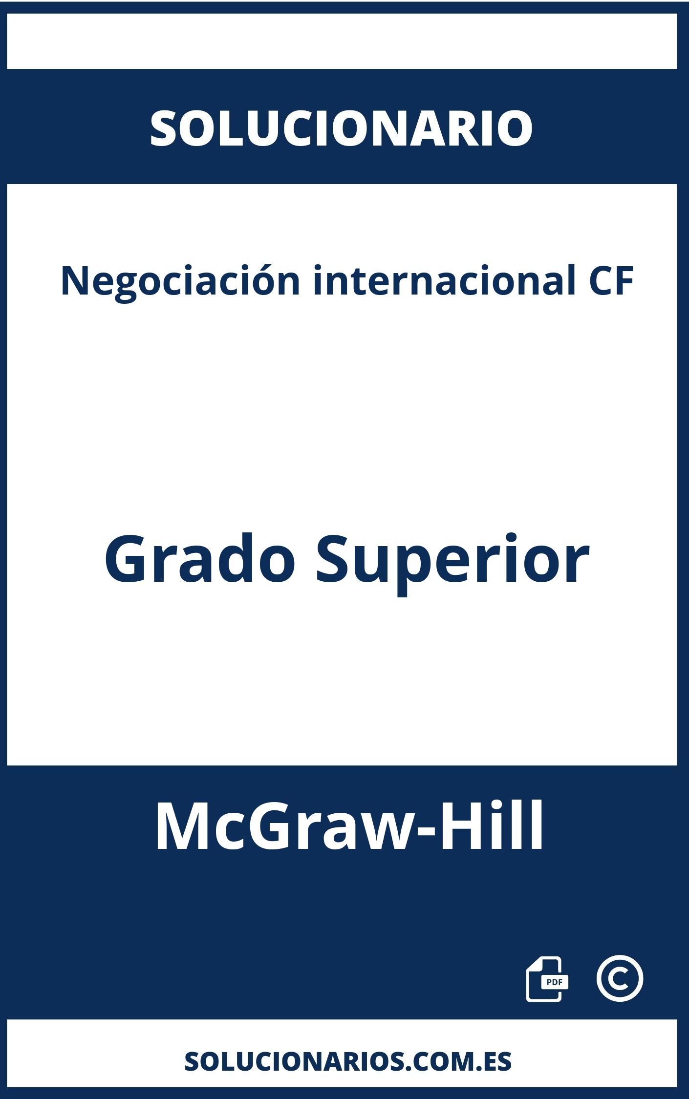 Solucionario Negociación internacional CF Grado Superior McGraw-Hill