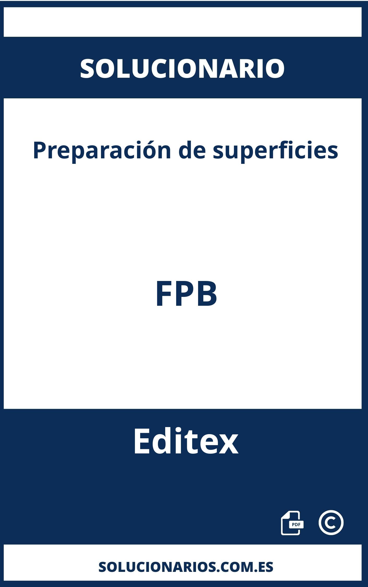 Solucionario Preparación de superficies FPB Editex