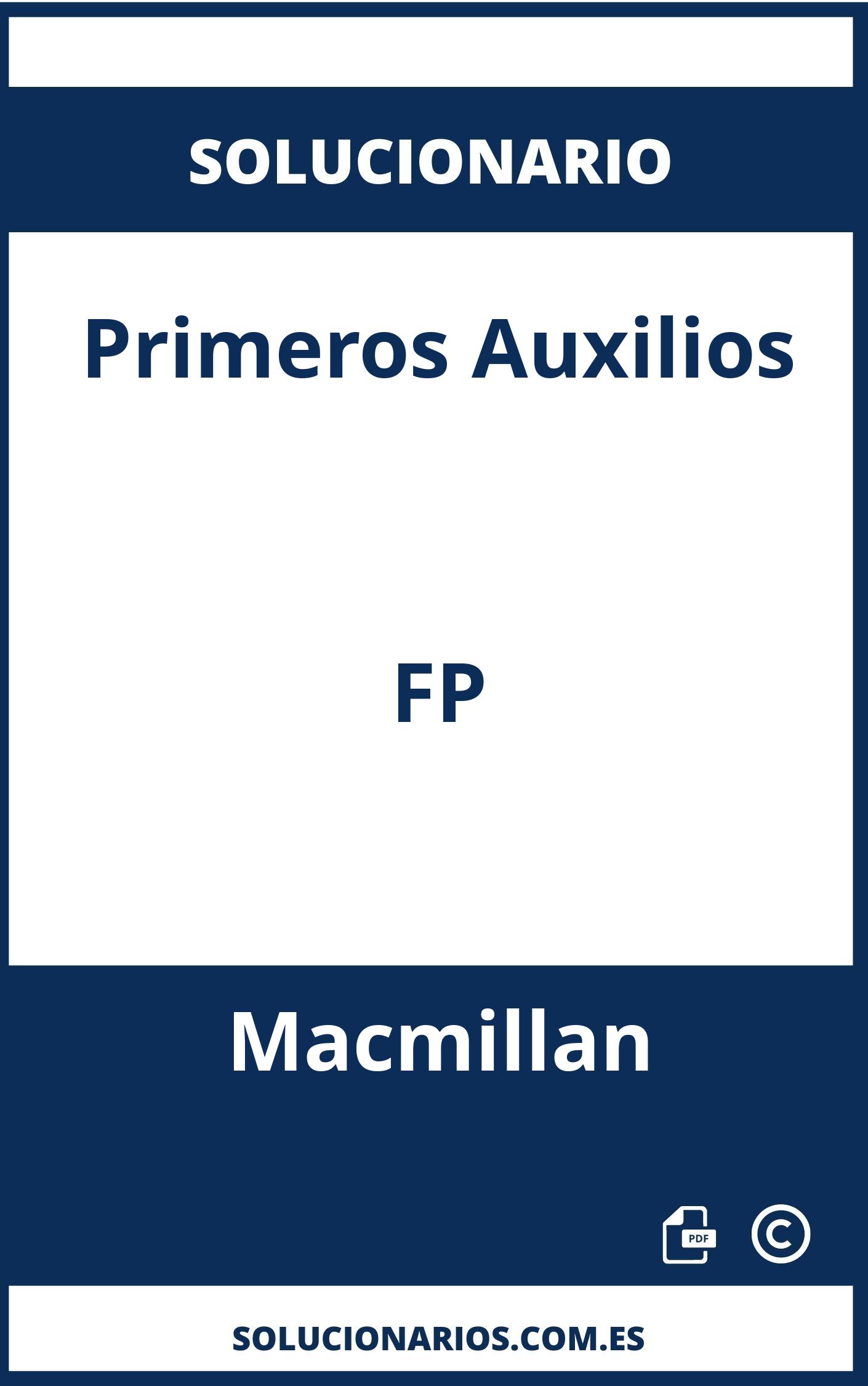 Solucionario Primeros Auxilios FP Macmillan