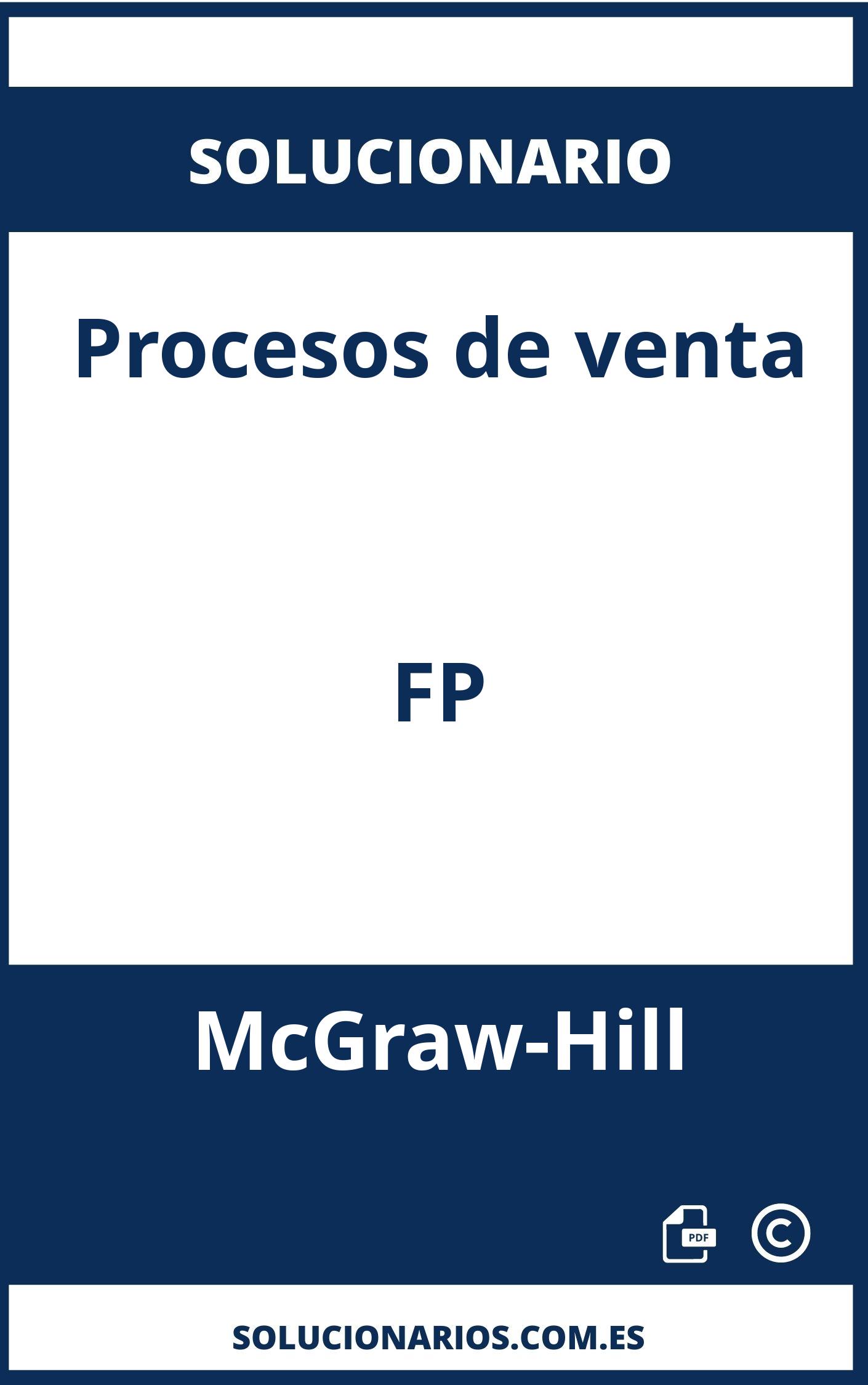 Solucionario Procesos de venta FP McGraw-Hill