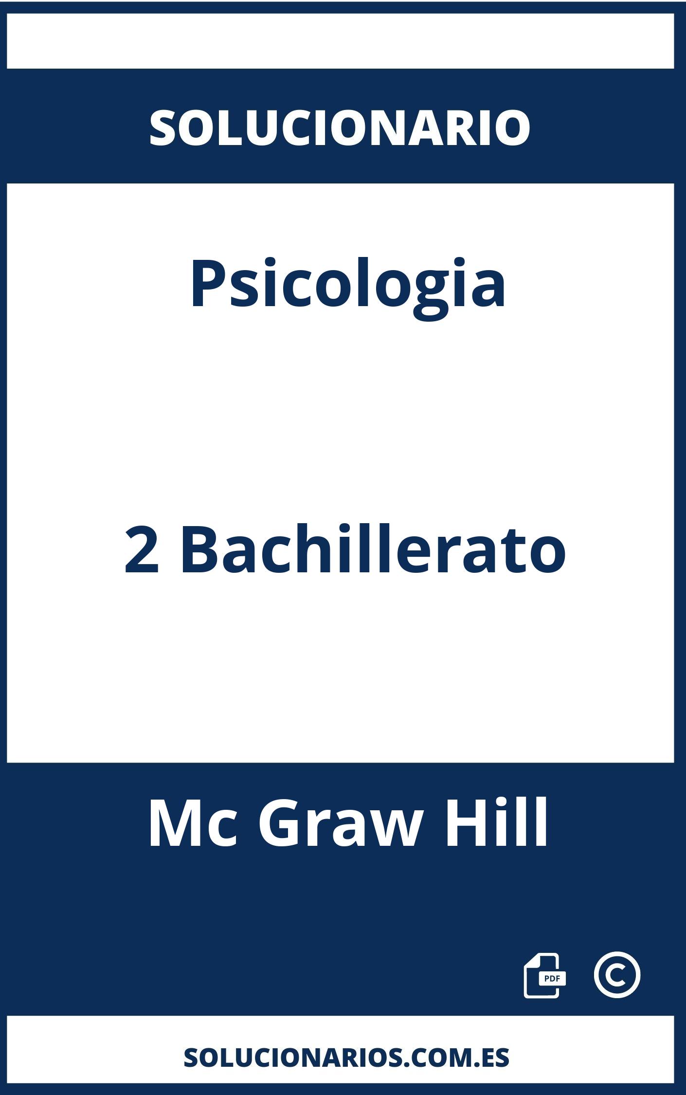 Solucionario Psicologia 2 Bachillerato Mc Graw Hill