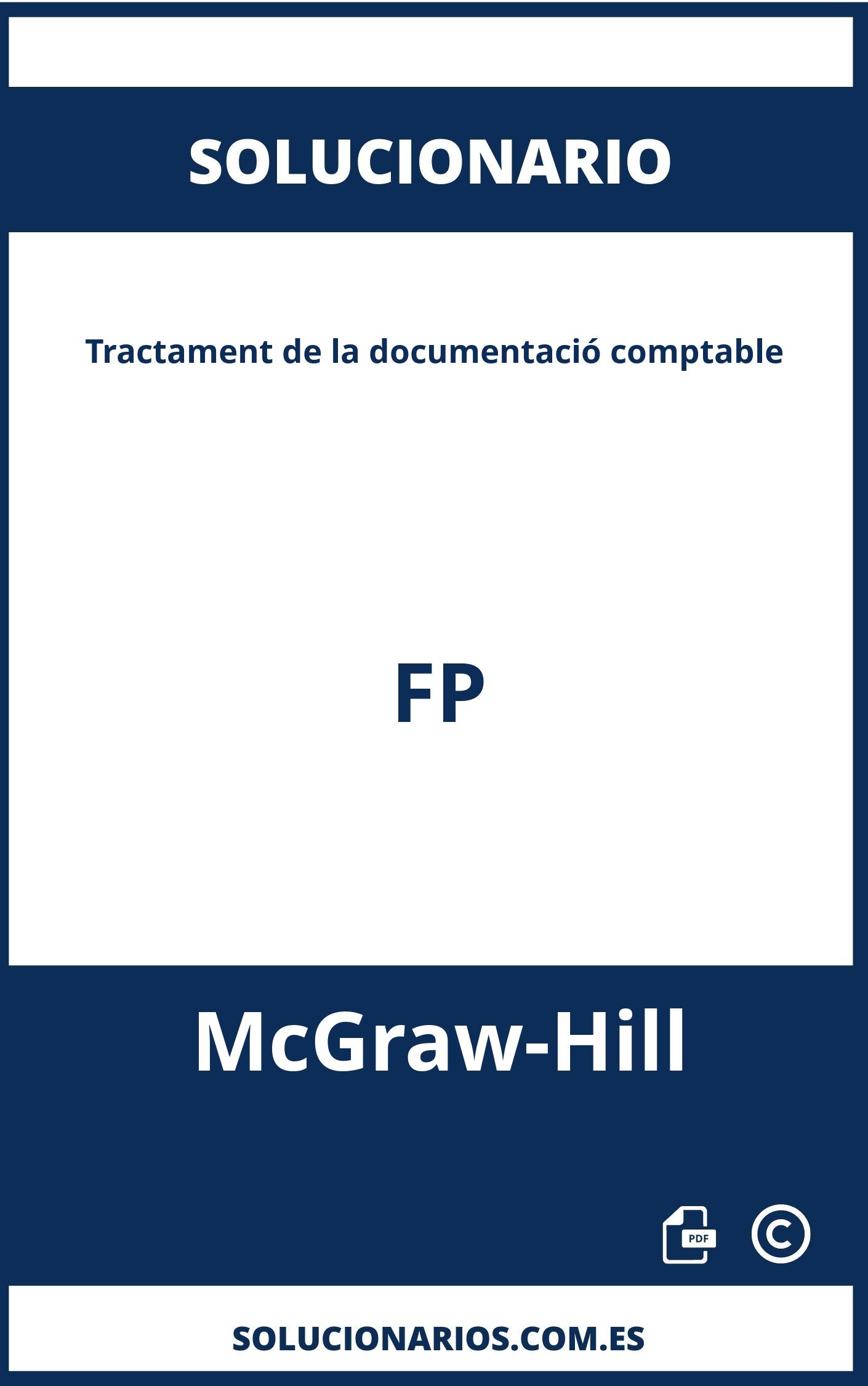 Solucionario Tractament de la documentació comptable FP McGraw-Hill