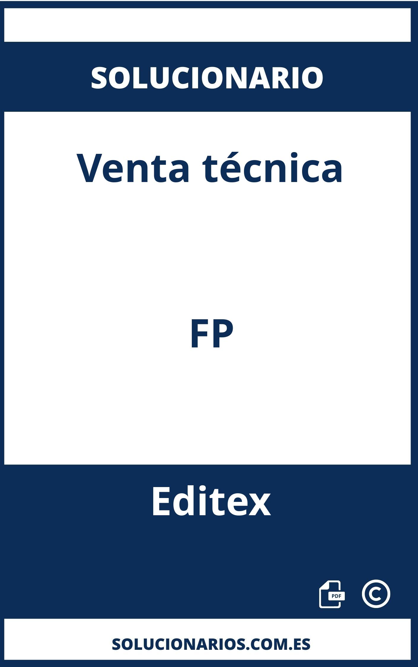 Solucionario Venta técnica FP Editex